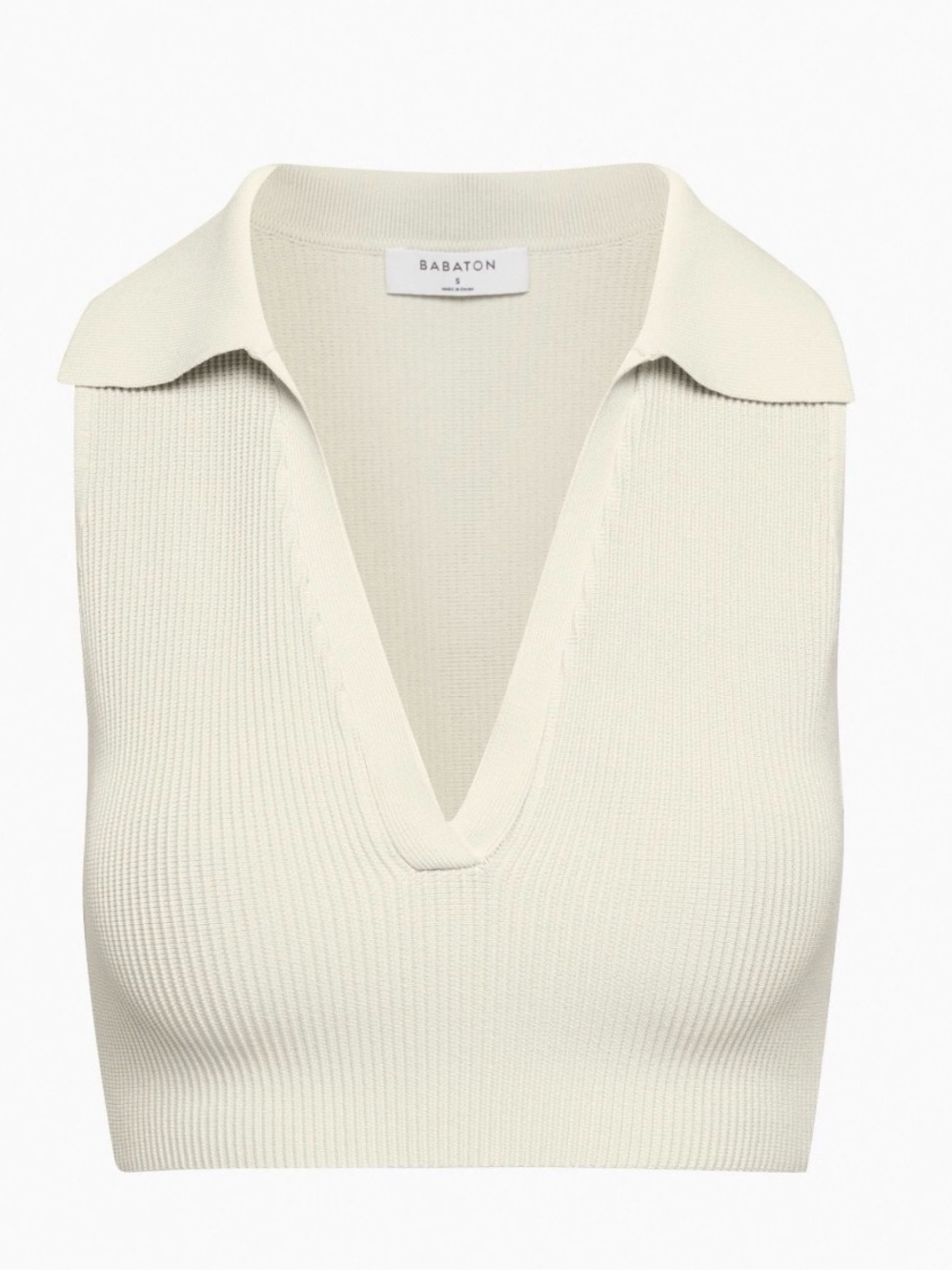 ARITZIA knit polo crop top